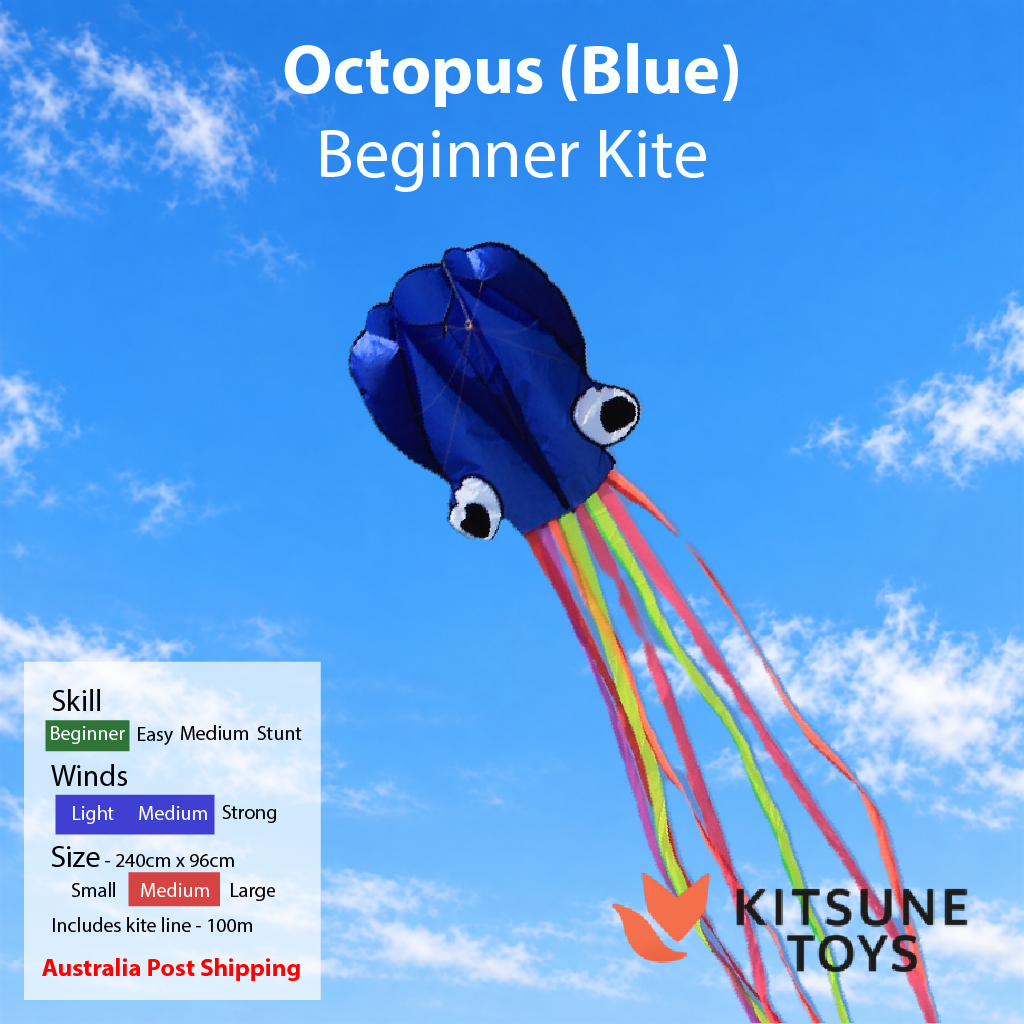 Octopus (Blue) - Beginner Kite