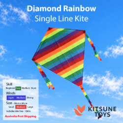 Diamond Rainbow - Single Line Kite