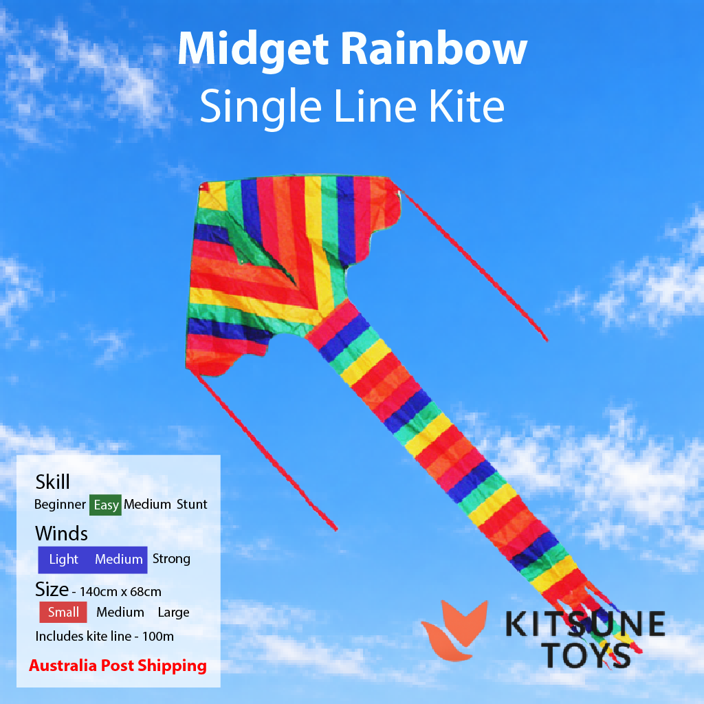Midget Rainbow - Single Line Kite