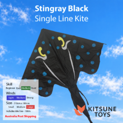 Stingray Black - Single Line Kite